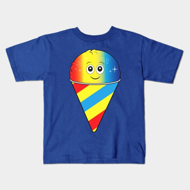 Cute Cartoon Snow Cone Kids T-Shirt by PenguinCornerStore